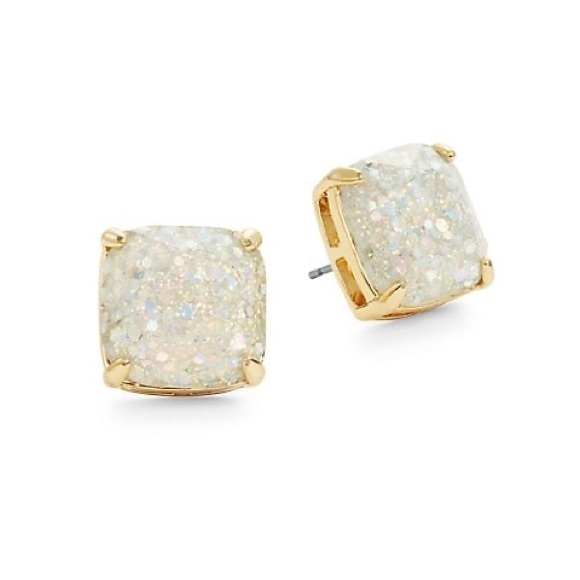 Kate Spade Square Opal Glitter Stud Earrings - Picture 6 of 7